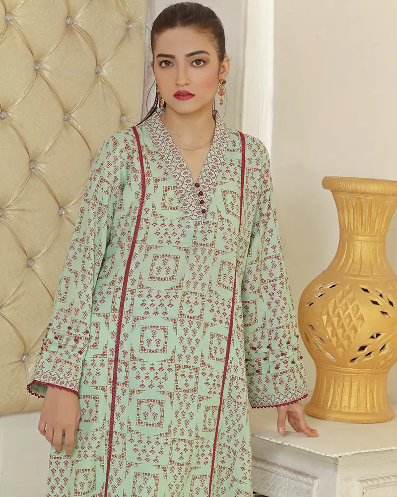 Pistachio Karrandi Lawn Shirt