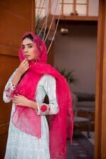 Green Stitched Lawn Frock - Image 3