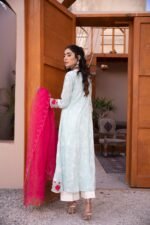 Green Stitched Lawn Frock - Image 4