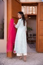 Green Stitched Lawn Frock - Image 2