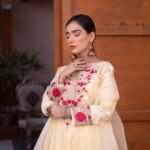 3-Pcs Embroidered Sunny Yellow Lawn Frock