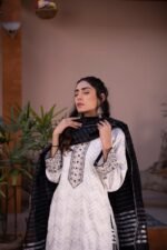 Off-White Embroidered Lawn Suit - Image 3