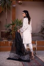 Off-White Embroidered Lawn Suit - Image 4