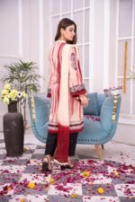 3-Pcs Tie & Dye Purple Lawn Suit - Image 3