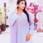 2-Pcs Embroidered Soft Lilac Lawn Suit