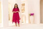 3 Pcs Magenta Hand Work Chiffon Shalwar Kameez - Image 5