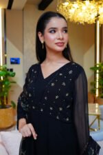 3-Pcs Black Sequin Motif Georgette Chiffon - Image 2
