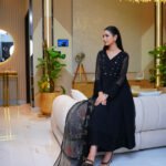 3-Pcs Black Sequin Motif Georgette Chiffon