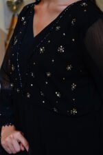 3-Pcs Black Sequin Motif Georgette Chiffon - Image 6